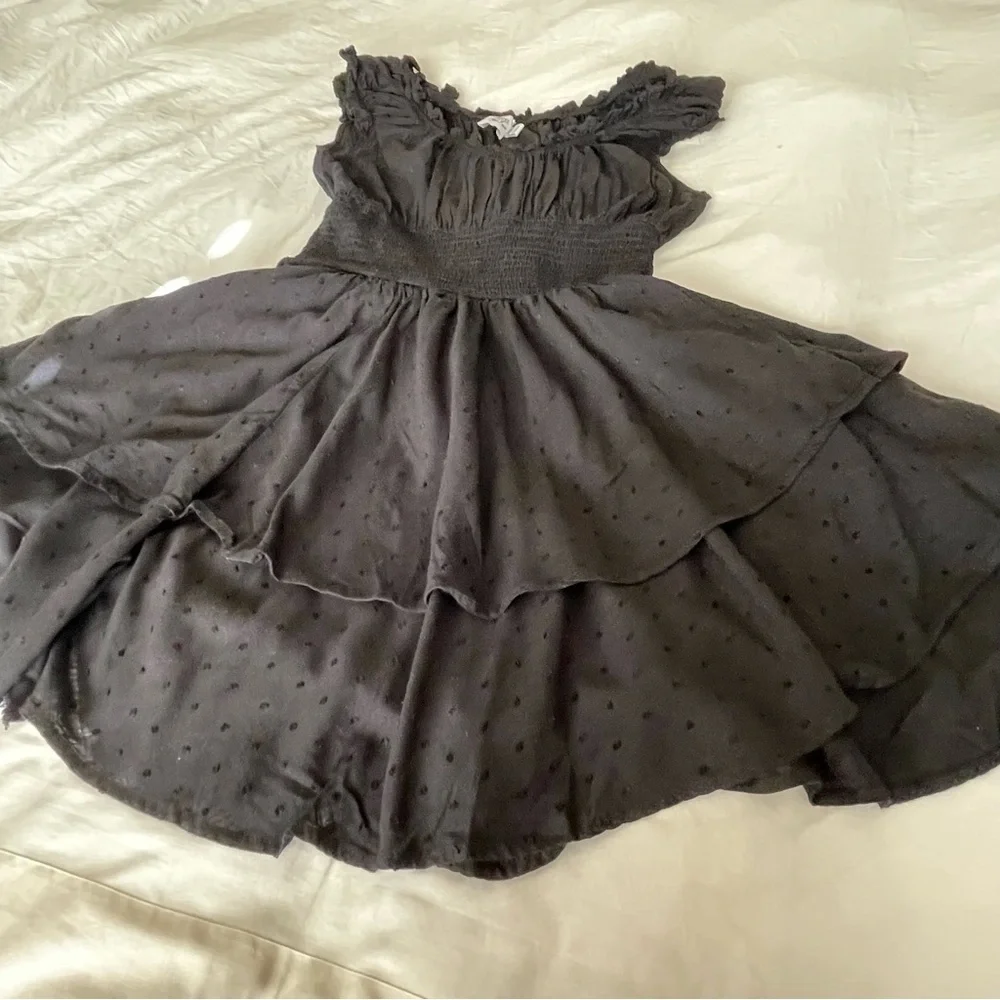 Princess Polly Elegant Black Ruffle Festival Boho‎ Romper Dress